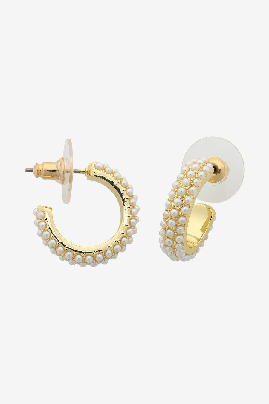 Liberte Marigold Gold Pearl earring-Small Hoop