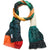 Multicolored scarf with a gradient pattern on a white background