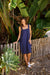 Penny Dress-Linen-Navy Blue-Cotton Lining