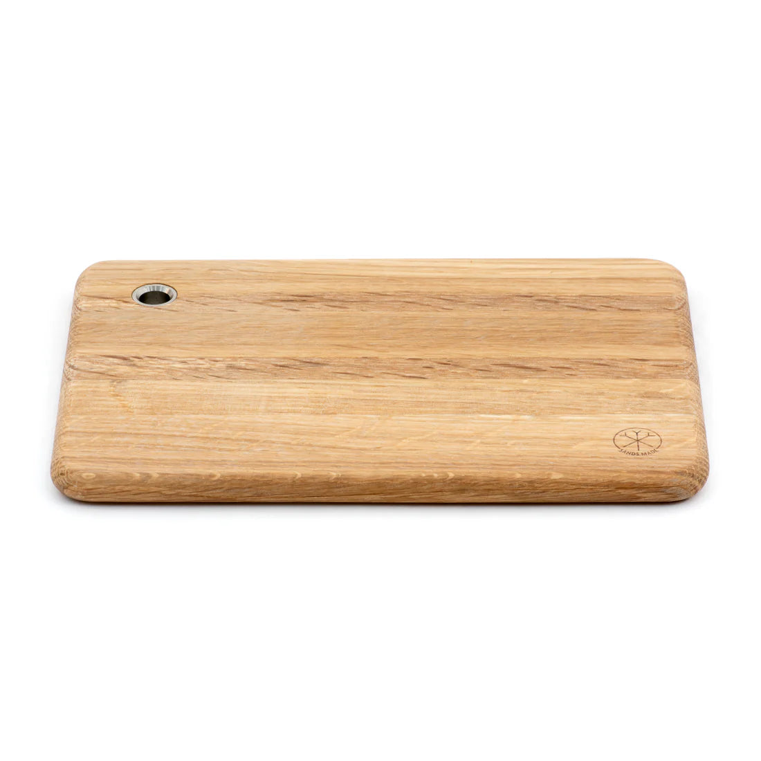 Wooden cutting board on a white background