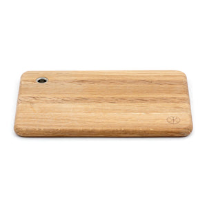 Wooden cutting board on a white background