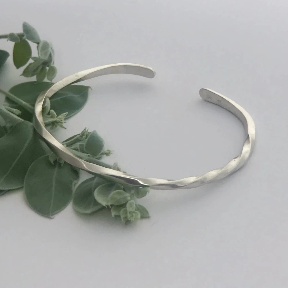 Twisted Cuff- Hand Made-Sterling Silver