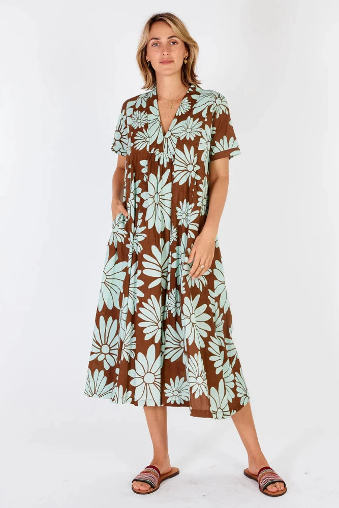 Edmonton Midi Dress - Coffee