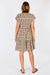 Quebec Dress-Black & Cream Cotton-Tiered-Above the Knee-Back View