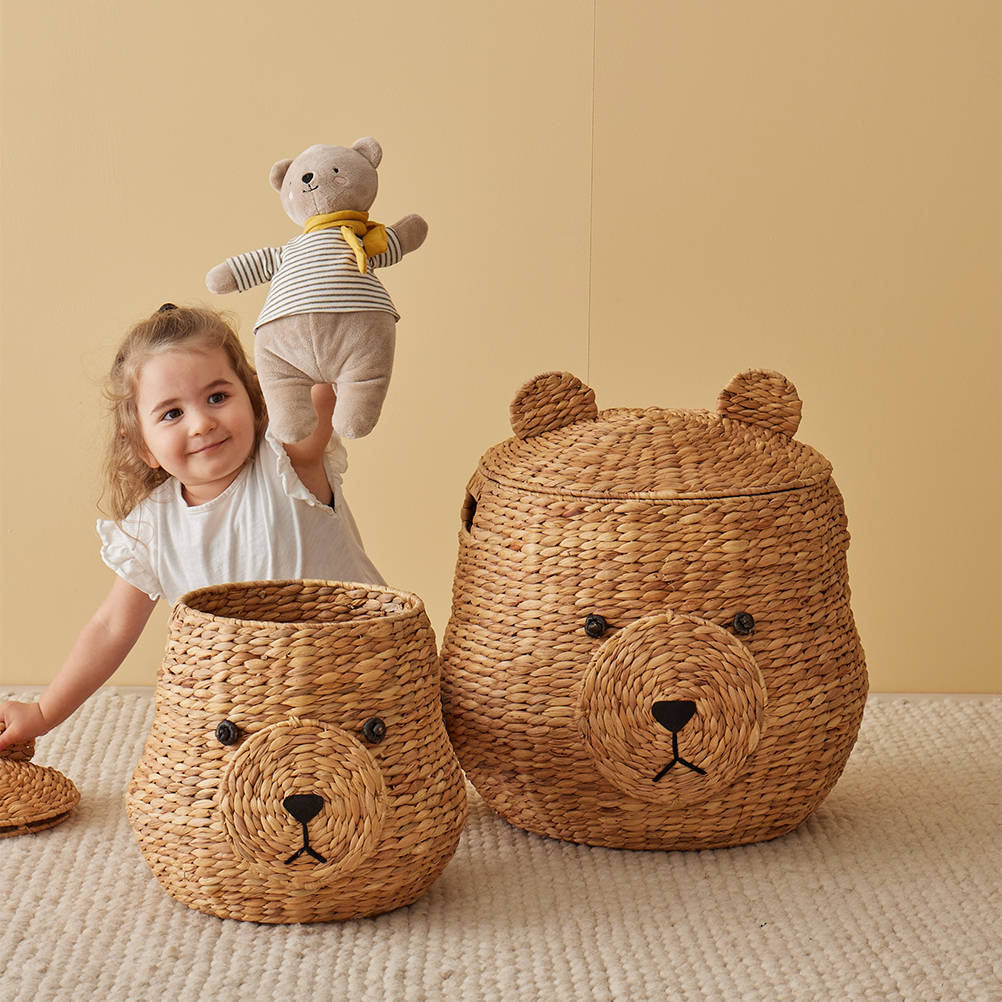 Bobby the Bear-Naturel Velour Colour-Striped Jersey-Yellow Scarf