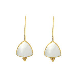 Lola Earrings-Gold and Mother of pearl
