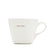 White mug with 'the boss' text on a white background