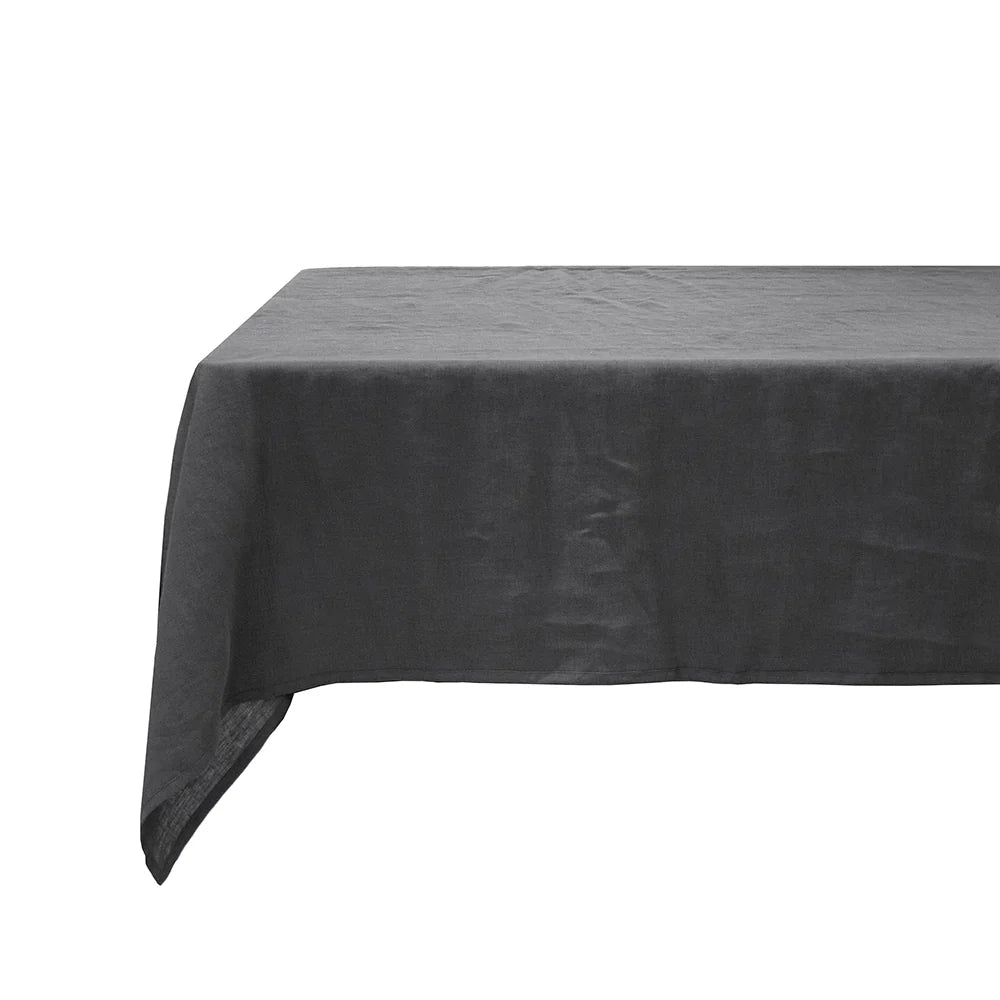 Linen tablecloth -Charcoal Grey