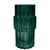 Deco vase-Emerald green-Faceted Glass