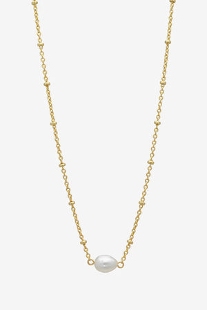 Liberty Mary Necklace-Gold-Pearl