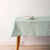 Orchard Tablecloth-Mint Green-Jacquard with fruit and Flower design-Stain Resistant-On table