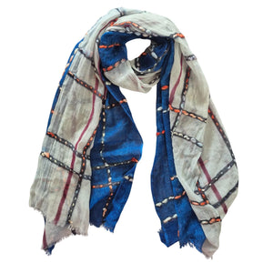 Hand Embroidered Wool Scarf - Rebecca
