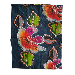 Hand Embroidered Wool Scarf - Amelia