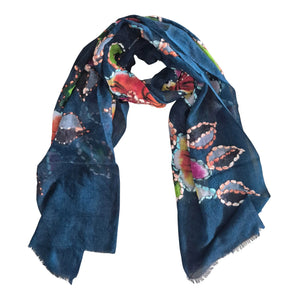 Hand Embroidered Wool Scarf - Amelia