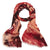 Rhonda Merino wool scarf-Rust-Burgundy-Pink-Abstract Swirls