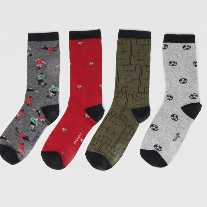 Jacob Little-Dulwich Hill-Thought Victory Organic Cotton Socks-Mulkti Coloured-Football Theme