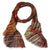 Sharon Merino wool scarf-Autumn Tones- featuring Green rust & Ochre-Abstract Design