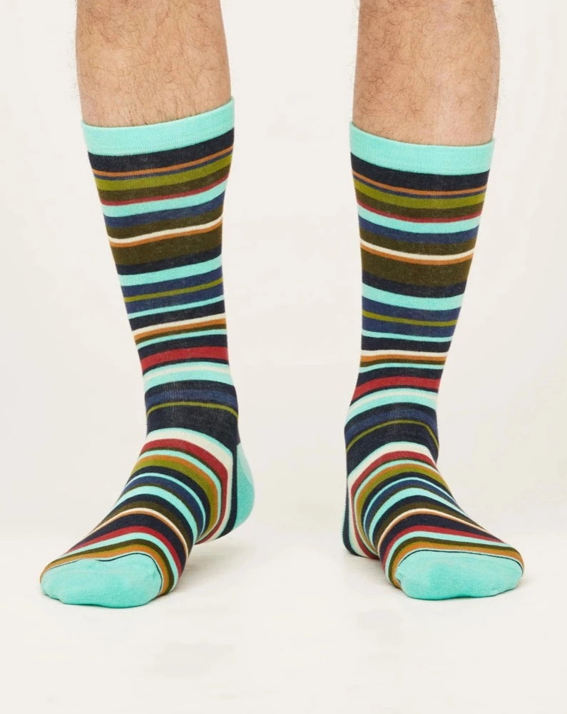 Jacob Little-Dulwich Hill-Organic Cotton Geometric Socks