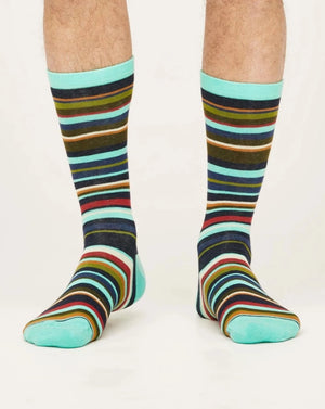 Jacob Little-Dulwich Hill-Organic Cotton Geometric Socks 