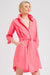 Classic Shirt Dress - Watermelon Pink-Cotton-Included Sash