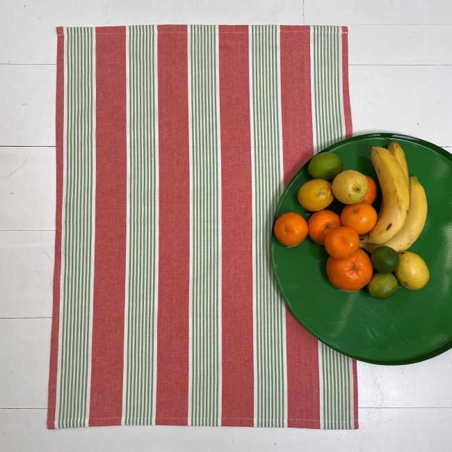 Geneva Red Tea Towel