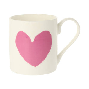 McLaggan & Co Bone China Mug -Big Heart Pink