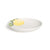 White ceramic bowl with lemon design on a white background