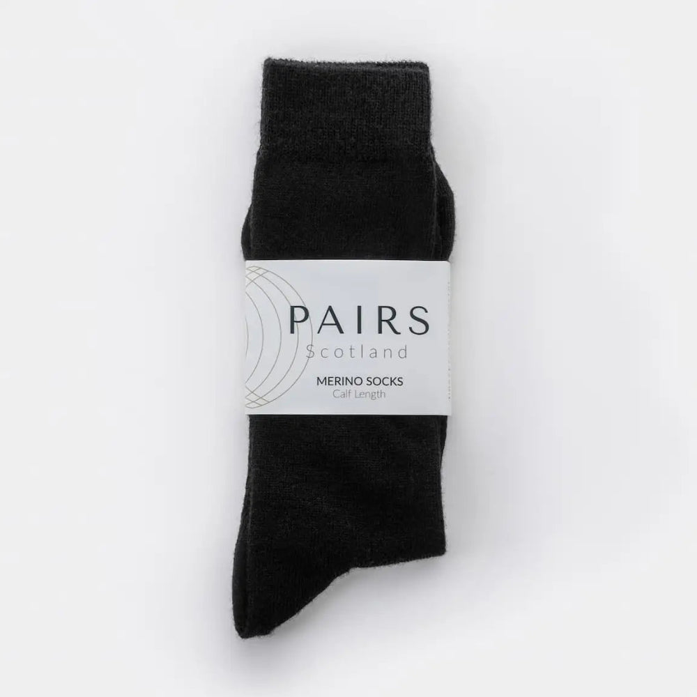 Pairs Scotland Merino Socks -Black