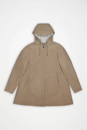 Rains Waterproof A-Line  Jacket - Sand