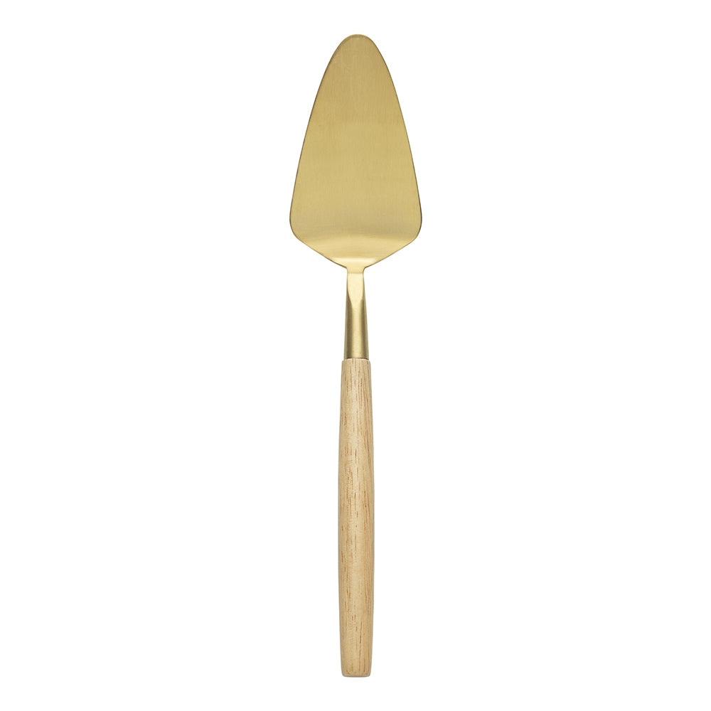 Alto Cake Server-Gold and timber