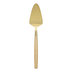 Alto Cake Server-Gold and timber