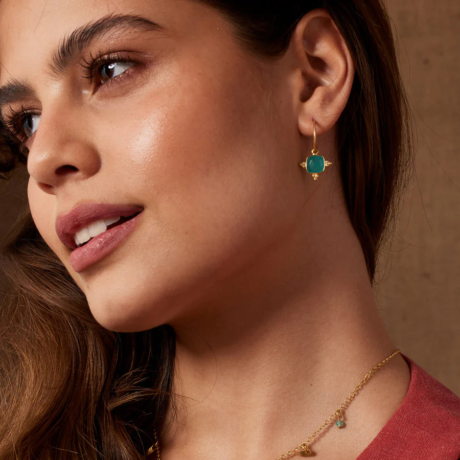Asia Earrings - Aqua Chalcedony