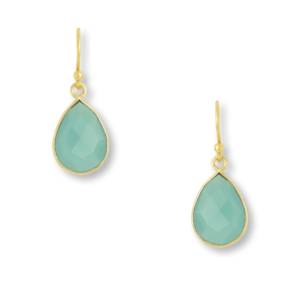 Ava Earrings - Aqua Chalcedony