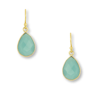 Ava Earrings - Aqua Chalcedony