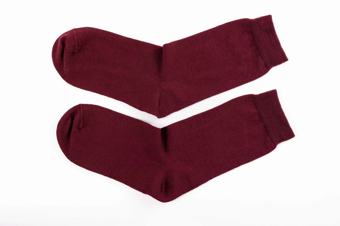 Pairs Scotland Merino Socks - Burgundy