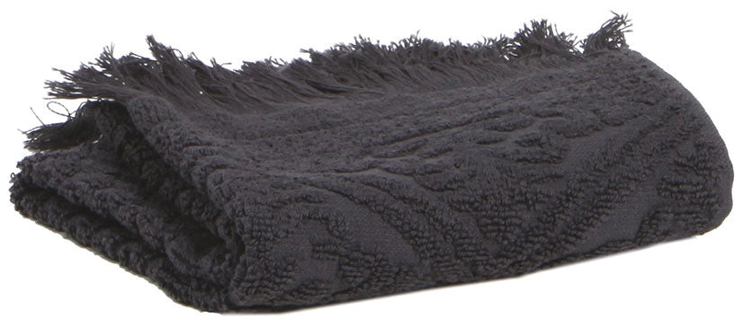 Zoe guest towel-textured-with fringe