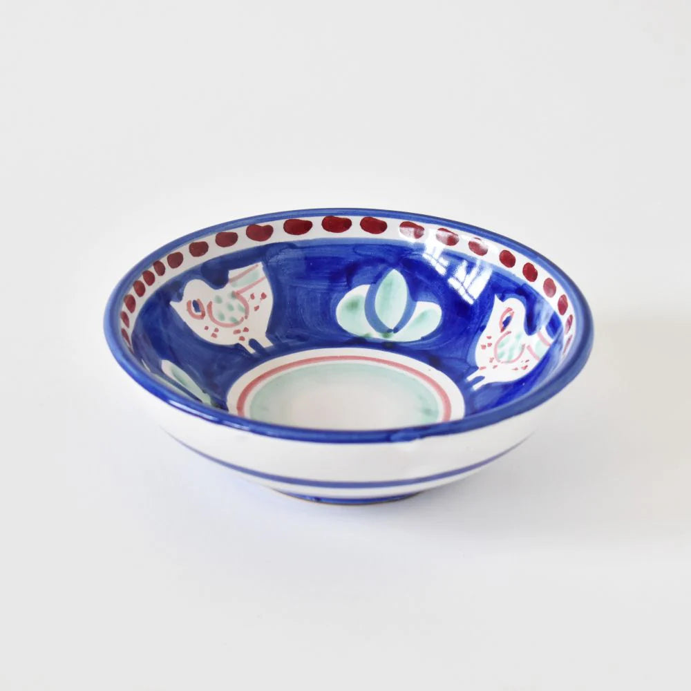 Gallina Hand-painted Bowl - Blue