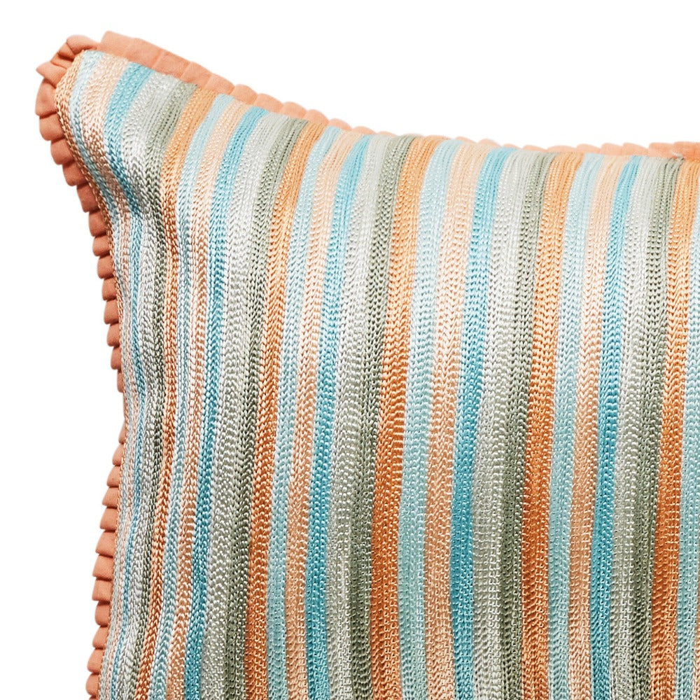 Islington Cushion-Striped Embroidery