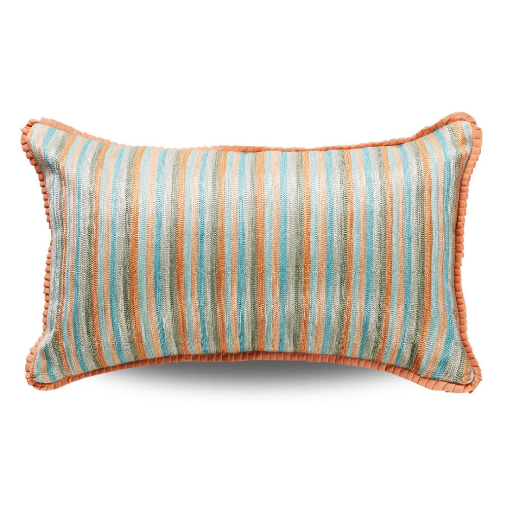 Islington Cushion-Striped Embroidery