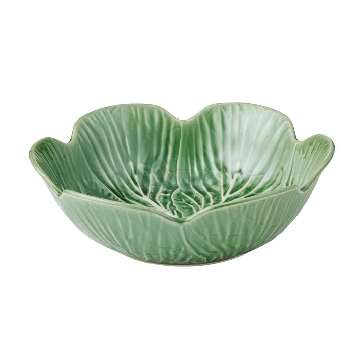 Cabbage Serving Bowl-Green-Ceramic 