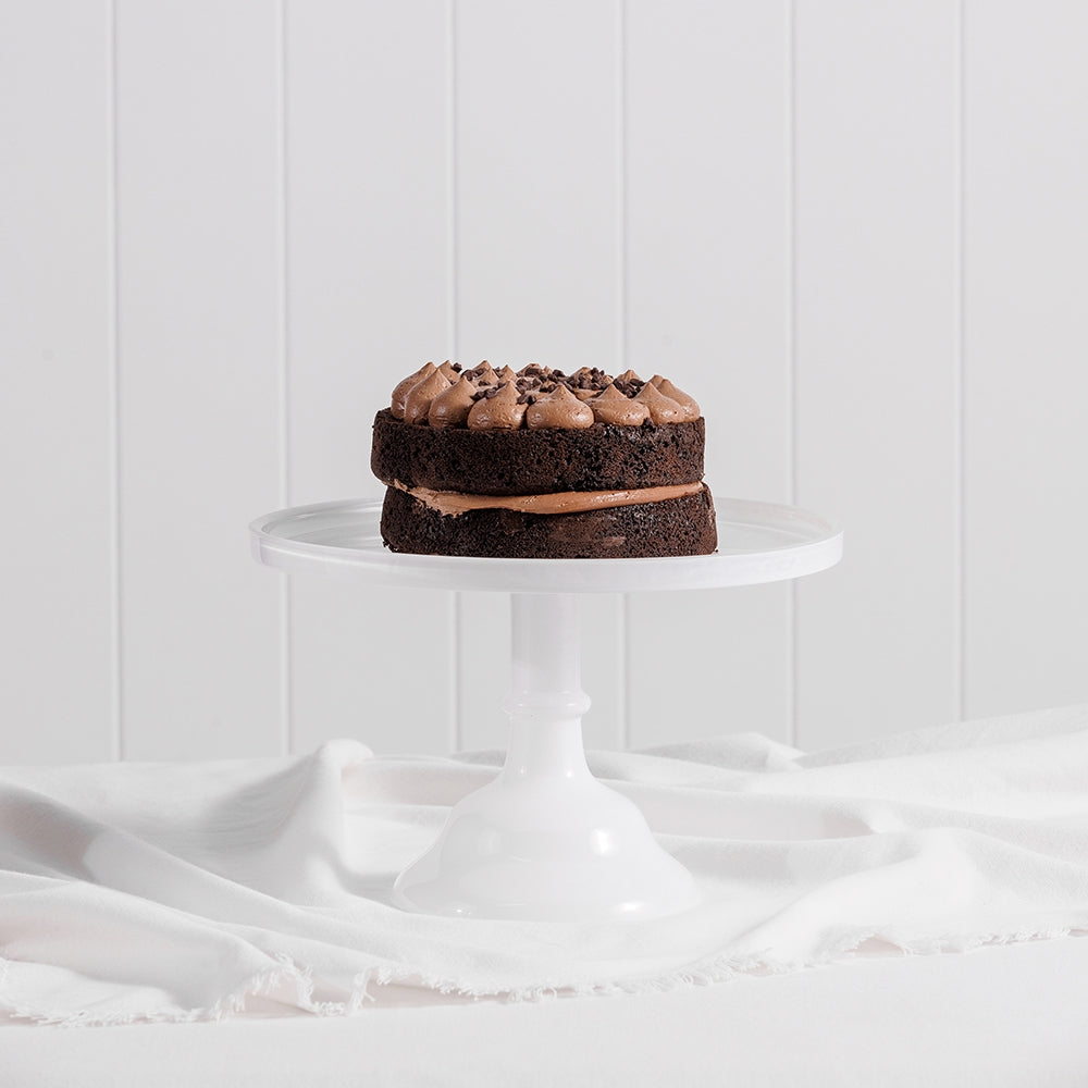 Torta White Glass Cake Stand