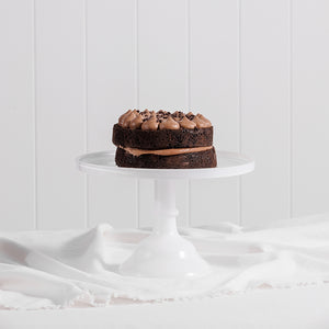 Torta White Glass Cake Stand