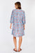 Cancun Dress-Cotton- Blue Floral-Handblock Print Fabric-Back View
