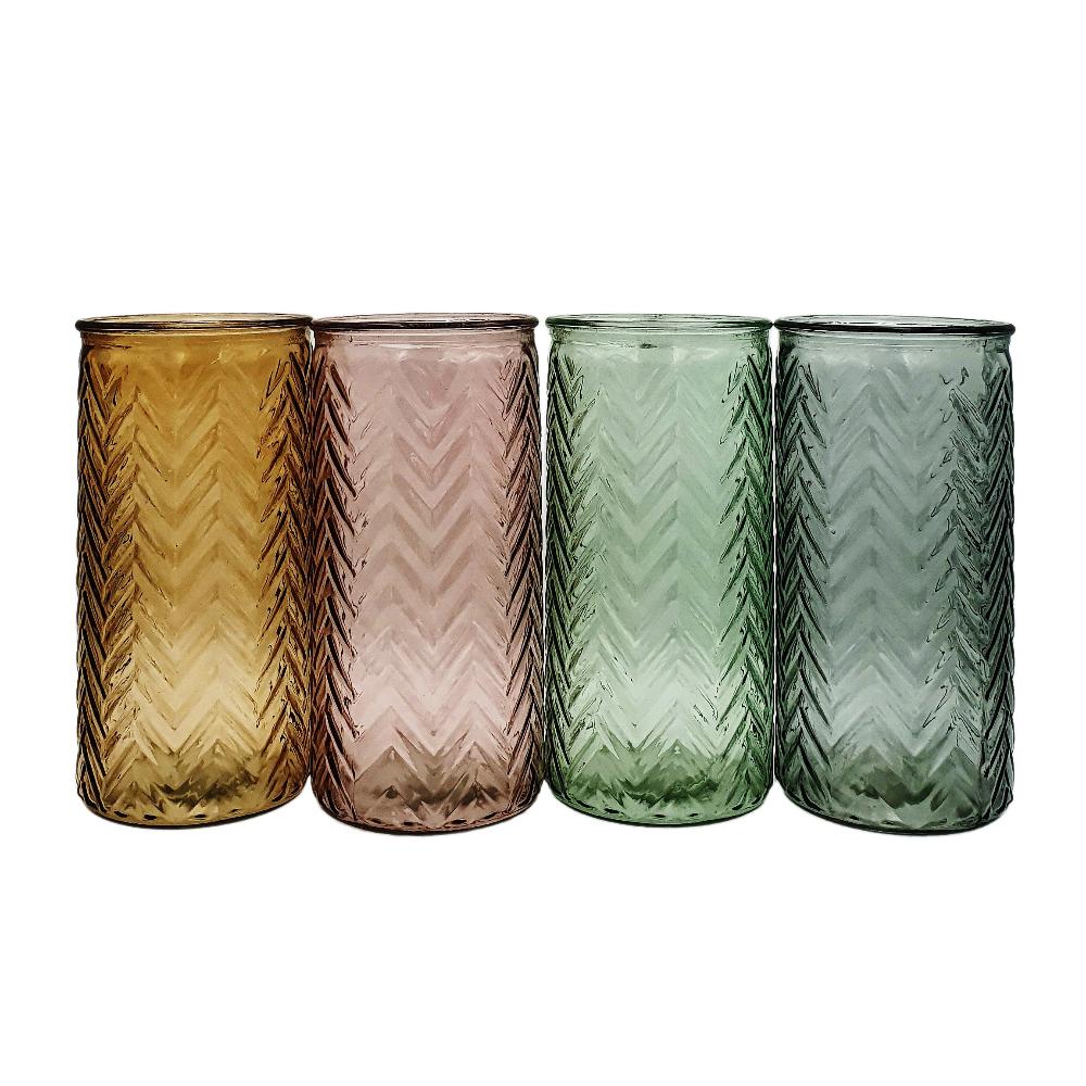 Chevron Glass Vase