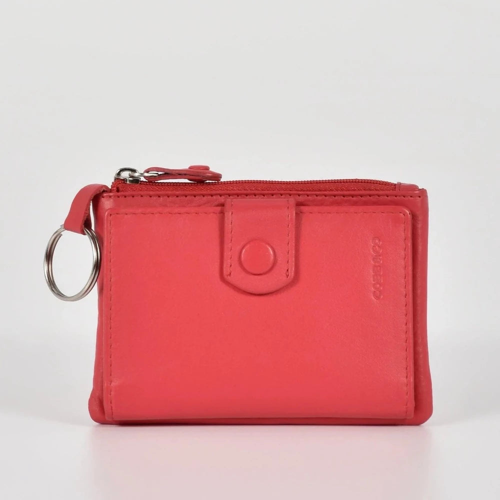 Collins Compact Leather Wallet-Includes Built-in Keychain