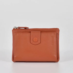 Collins Compact Leather Wallet-Includes Built-in Keychain