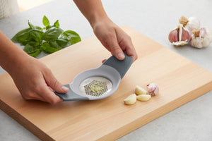 Jacob Little-Dulwich Hill-Grate and Crush-2 in 1 Garlic Crusher and Grater-Stainless Steel-Plastic Handle