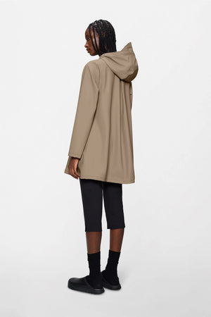 Rains Waterproof A-Line  Jacket - Sand