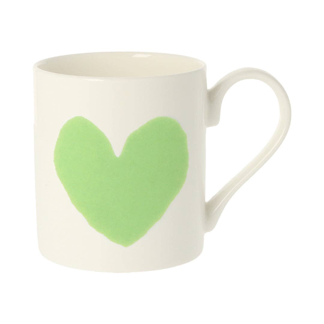 McLaggan & Co Bone China Mug - Big Green Heart