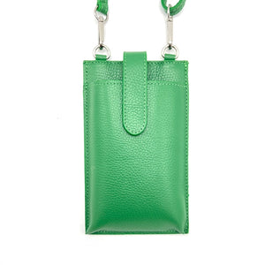 Italian Leather Phone Bag-Green